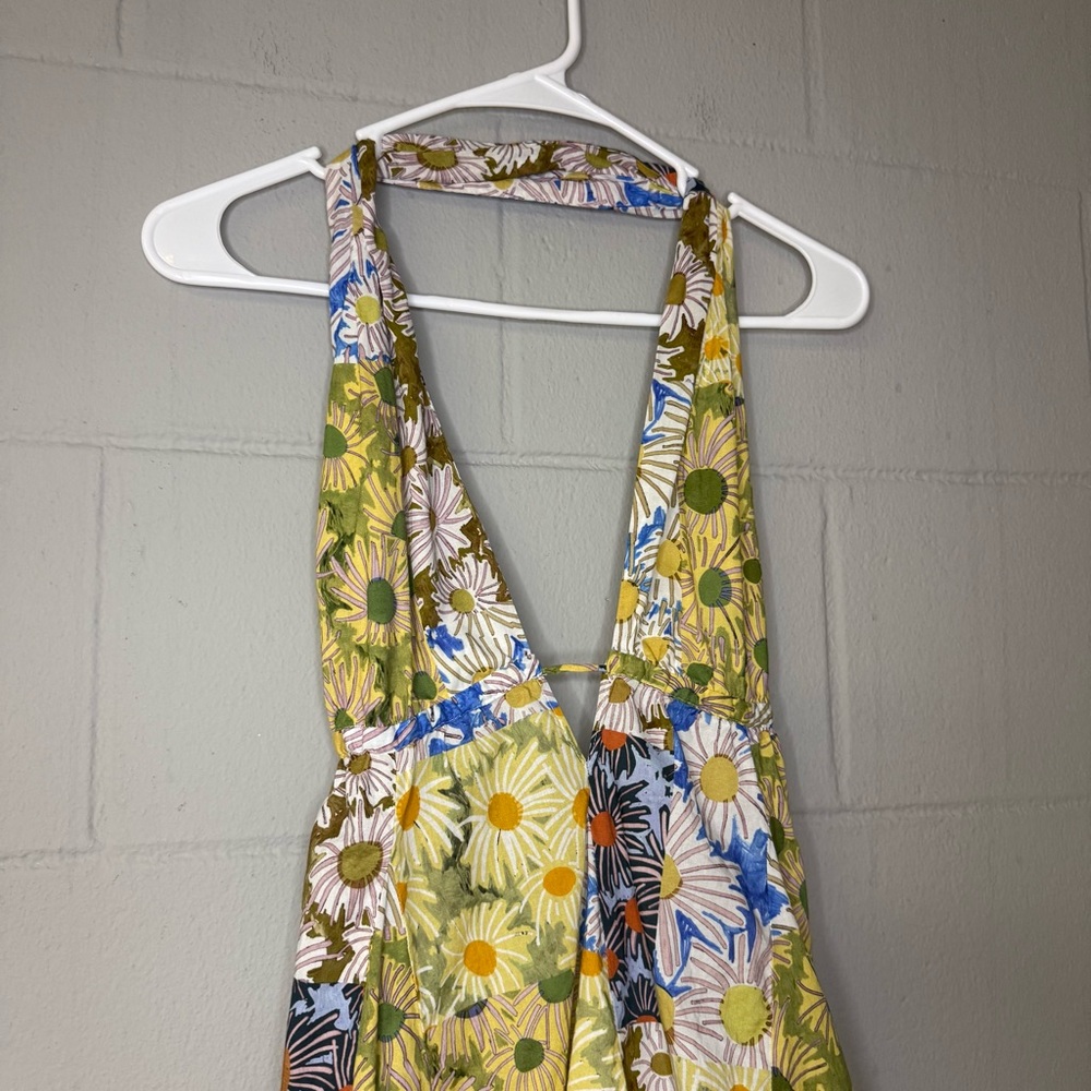 Zara Floral Printed Patchwork Halter Mini Dress W… - image 6